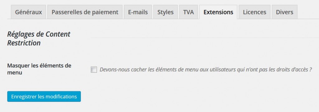 EDD-Content-Restriction-Réglages
